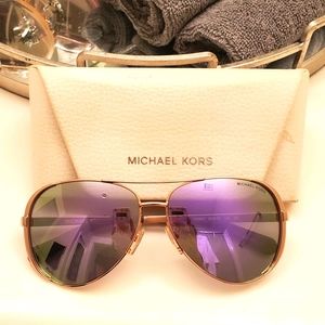 Michael Kors sunglasses with case purple tint
